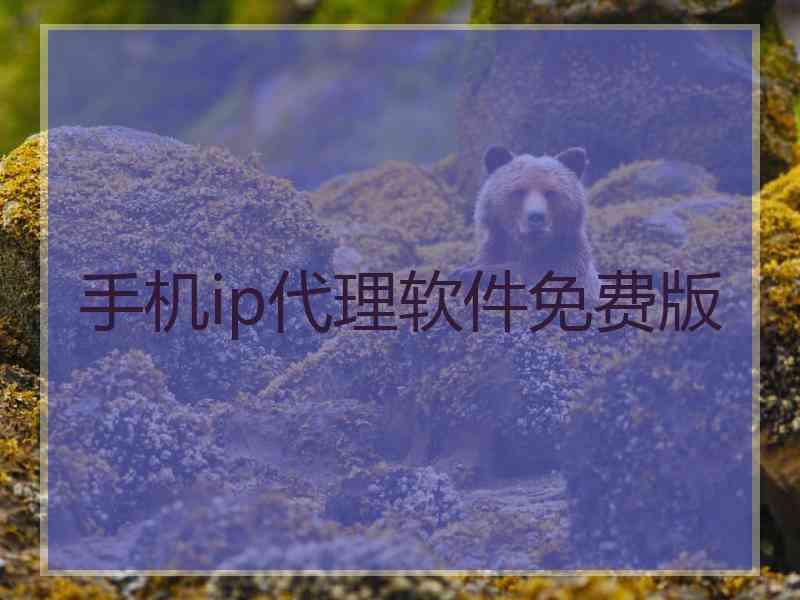 手机ip代理软件免费版