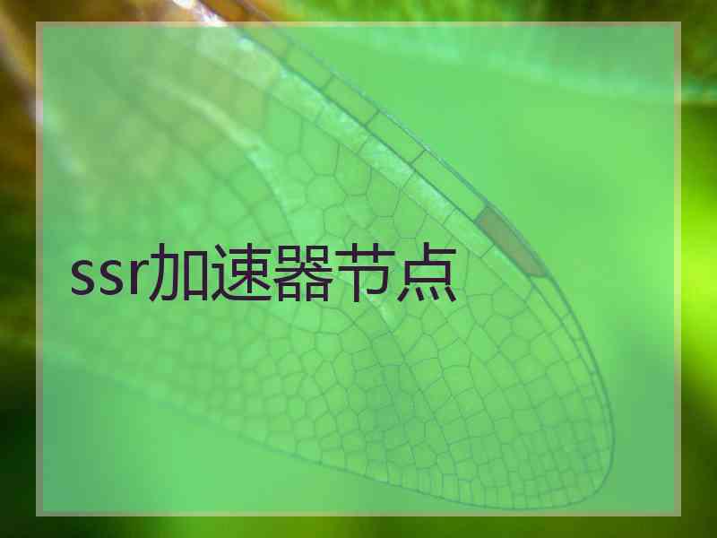 ssr加速器节点