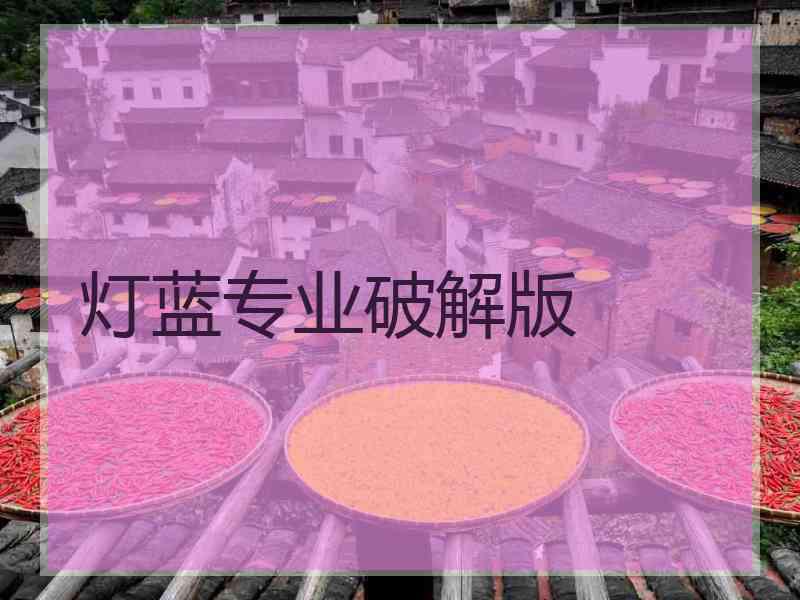 灯蓝专业破解版
