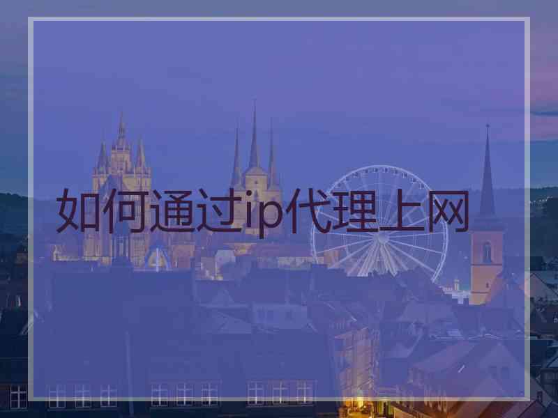 如何通过ip代理上网
