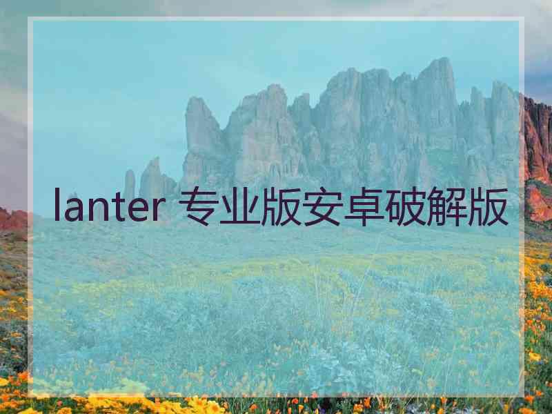 lanter 专业版安卓破解版