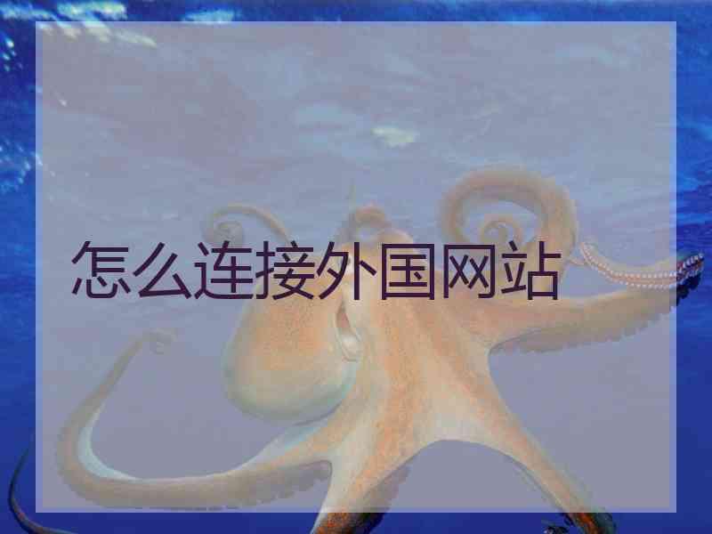 怎么连接外国网站