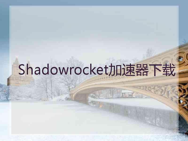 Shadowrocket加速器下载