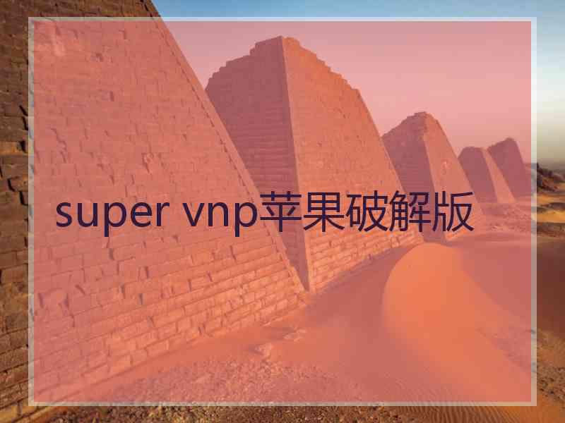 super vnp苹果破解版