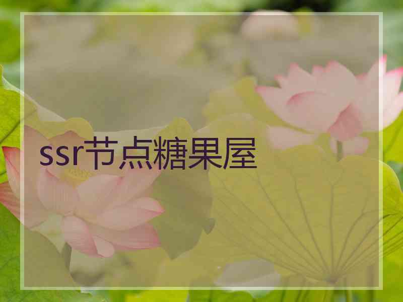 ssr节点糖果屋
