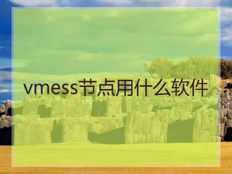 vmess节点用什么软件