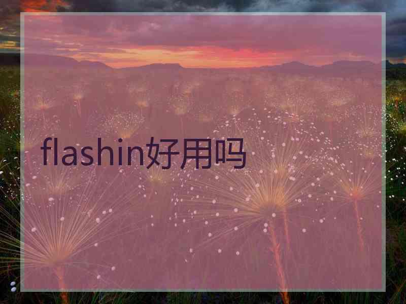 flashin好用吗