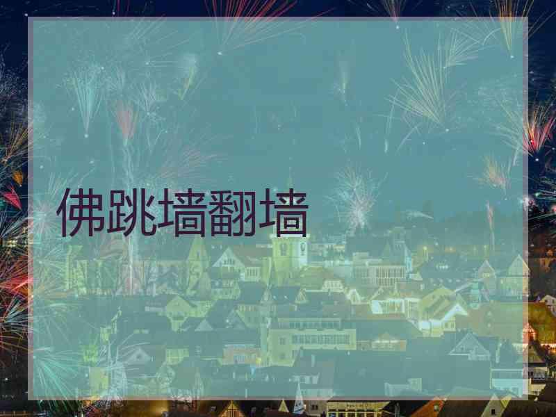 佛跳墙翻墙