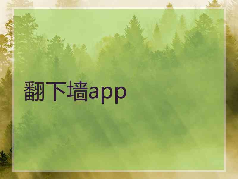 翻下墙app