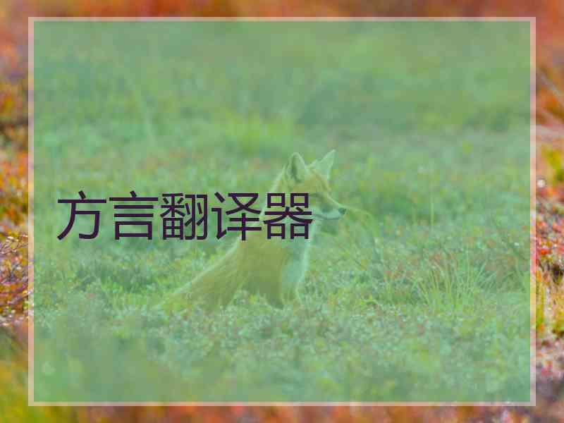 方言翻译器