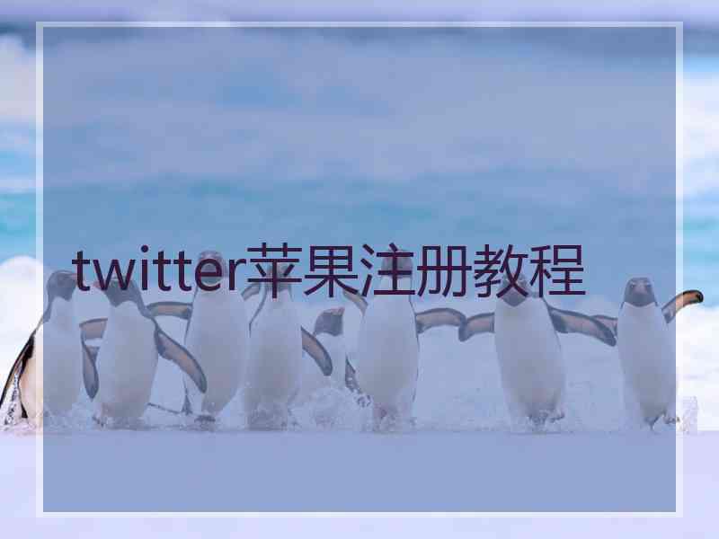 twitter苹果注册教程