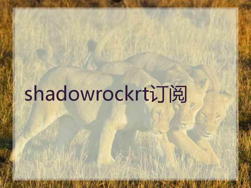 shadowrockrt订阅