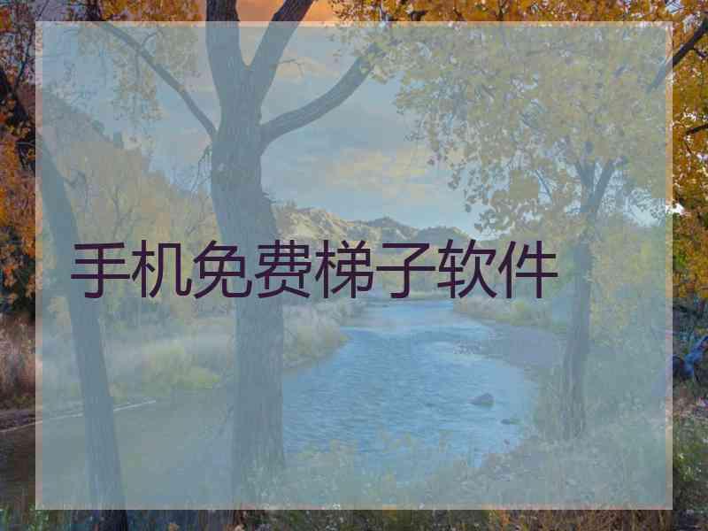 手机免费梯子软件