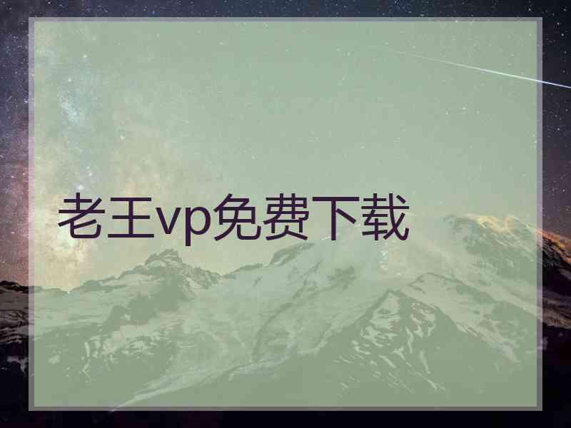 老王vp免费下载
