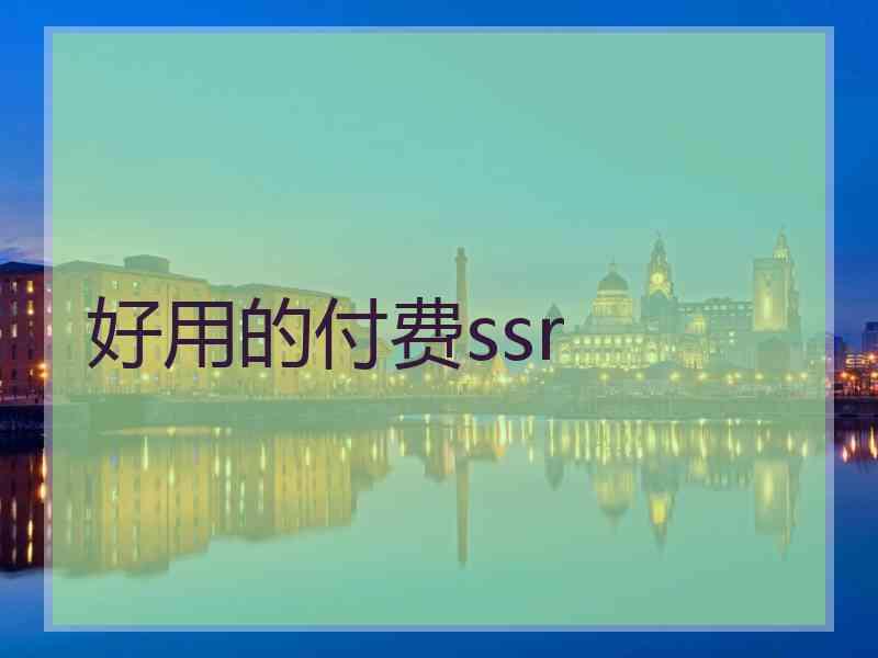 好用的付费ssr