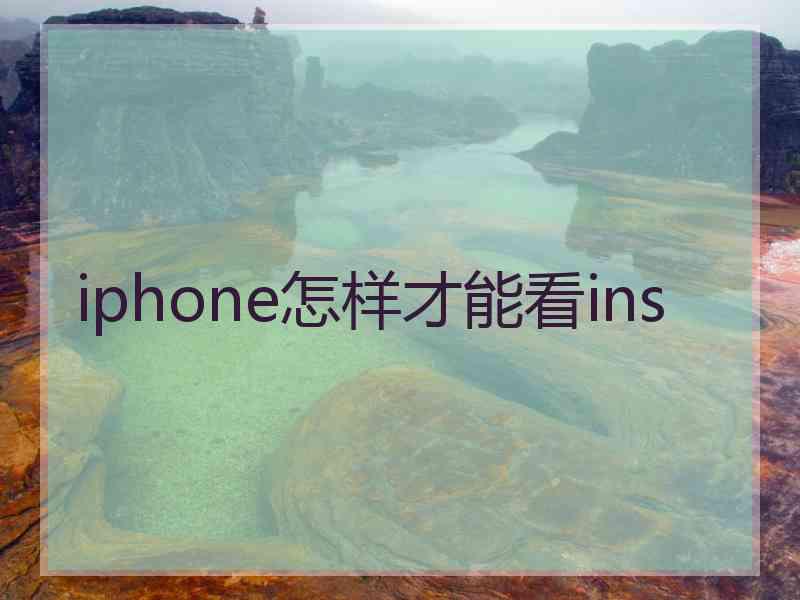 iphone怎样才能看ins