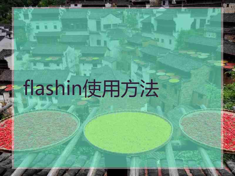 flashin使用方法
