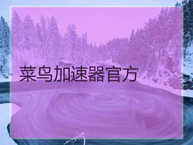 菜鸟加速器官方