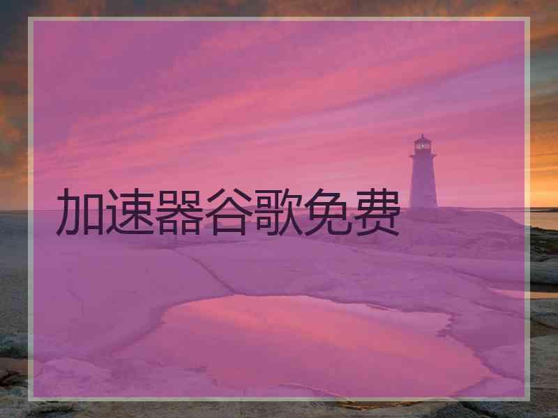 加速器谷歌免费