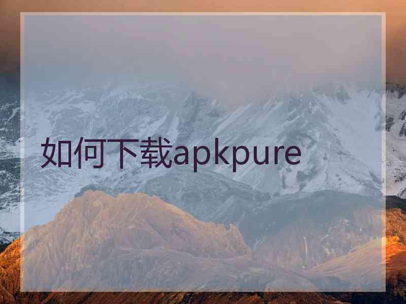 如何下载apkpure