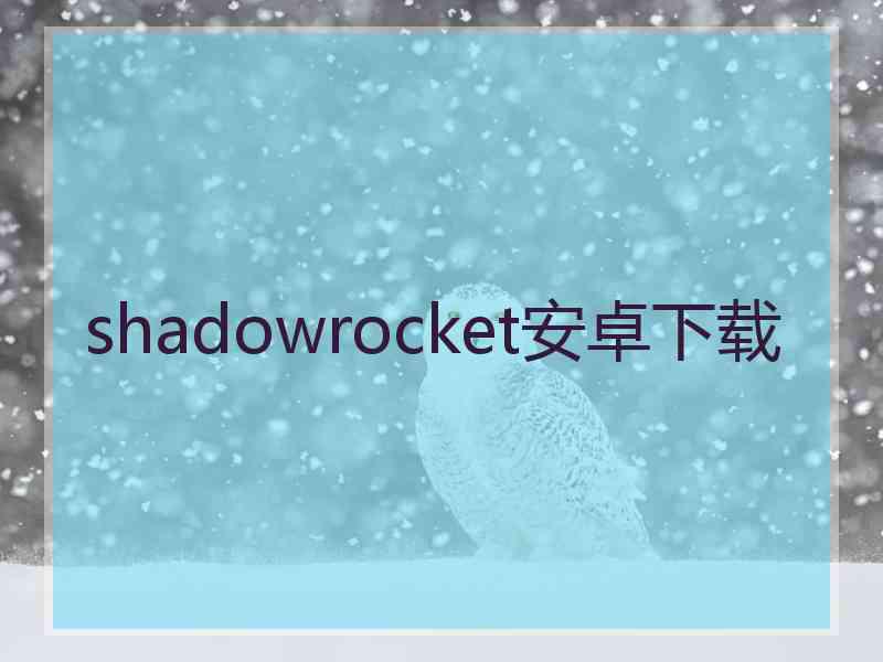 shadowrocket安卓下载