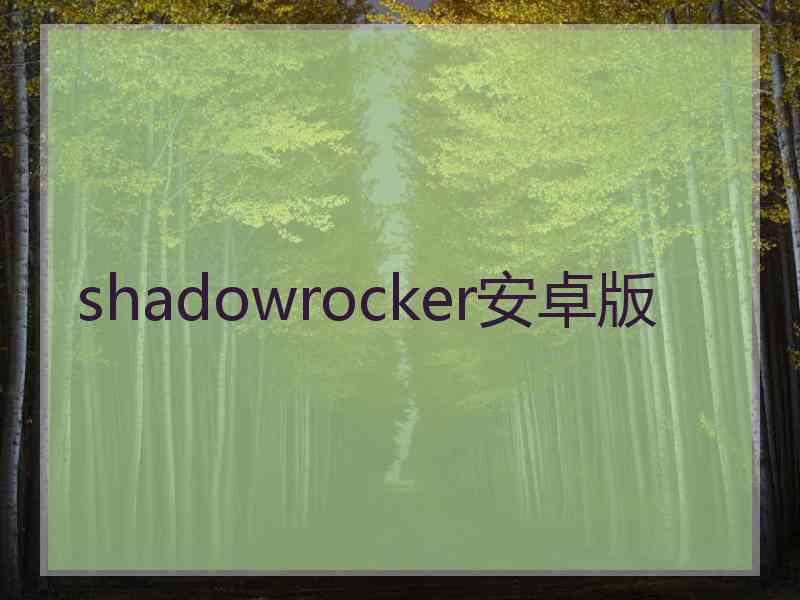 shadowrocker安卓版