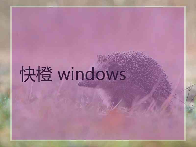快橙 windows