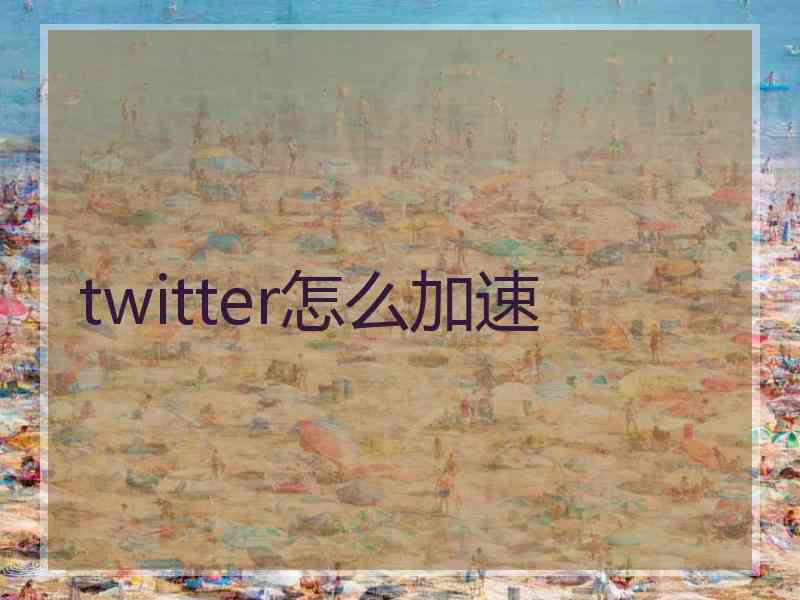 twitter怎么加速