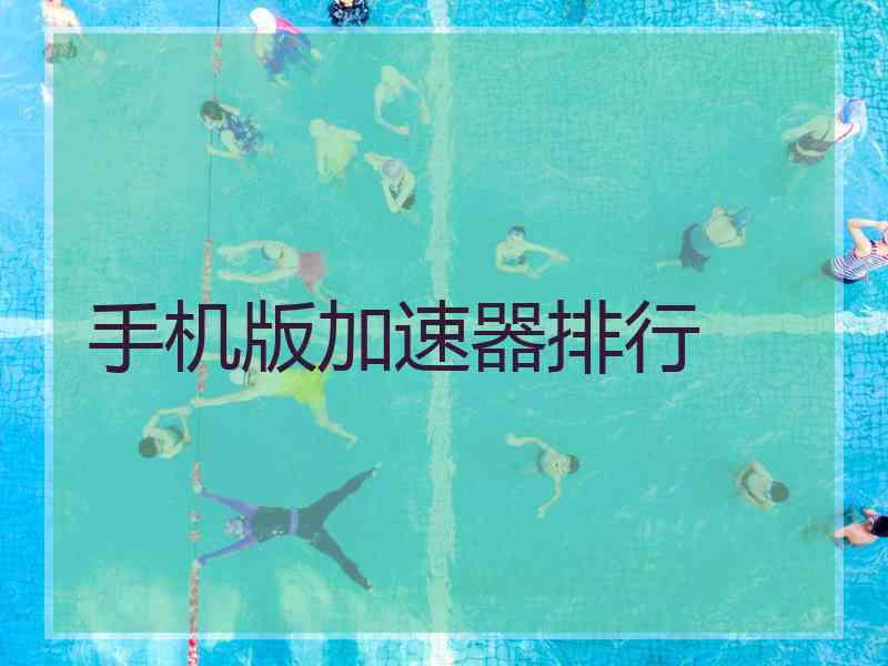 手机版加速器排行