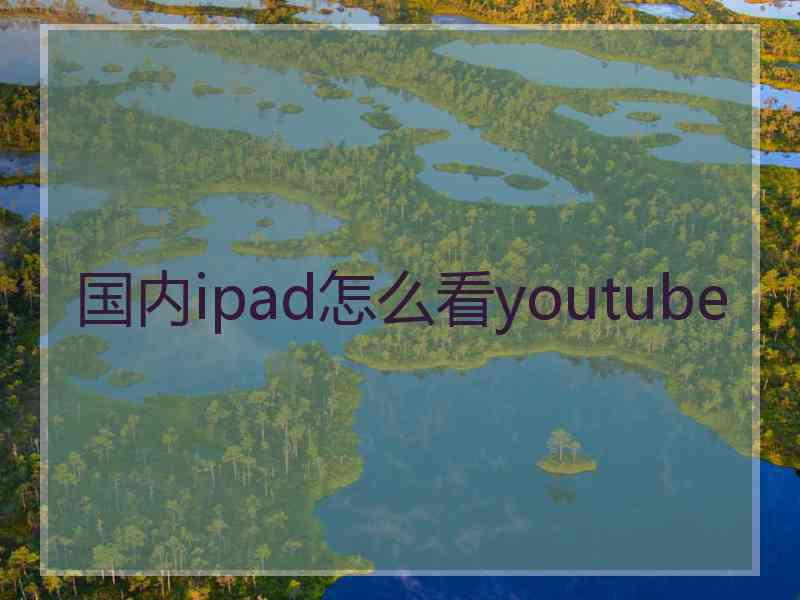 国内ipad怎么看youtube