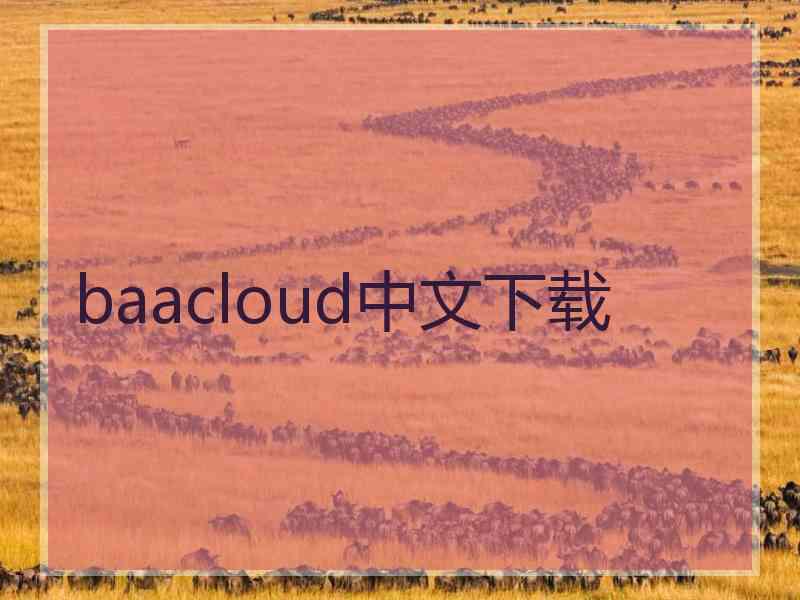 baacloud中文下载