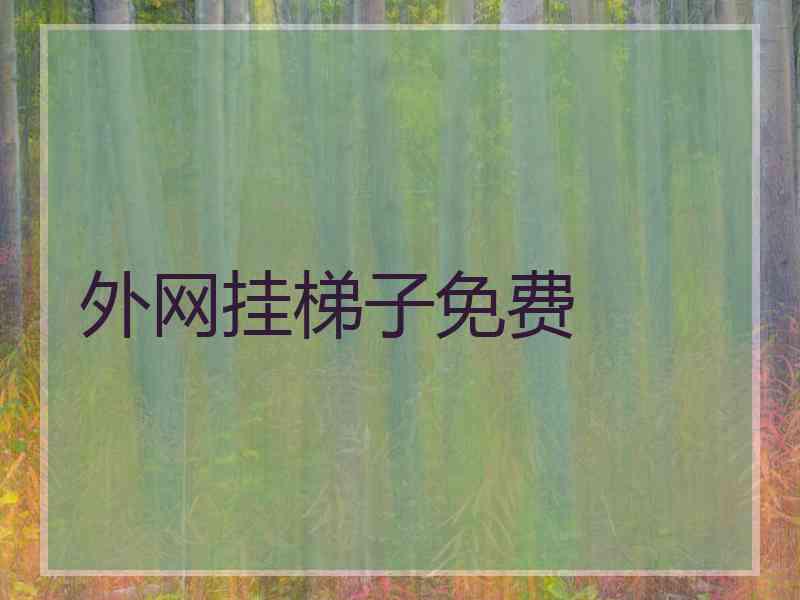 外网挂梯子免费