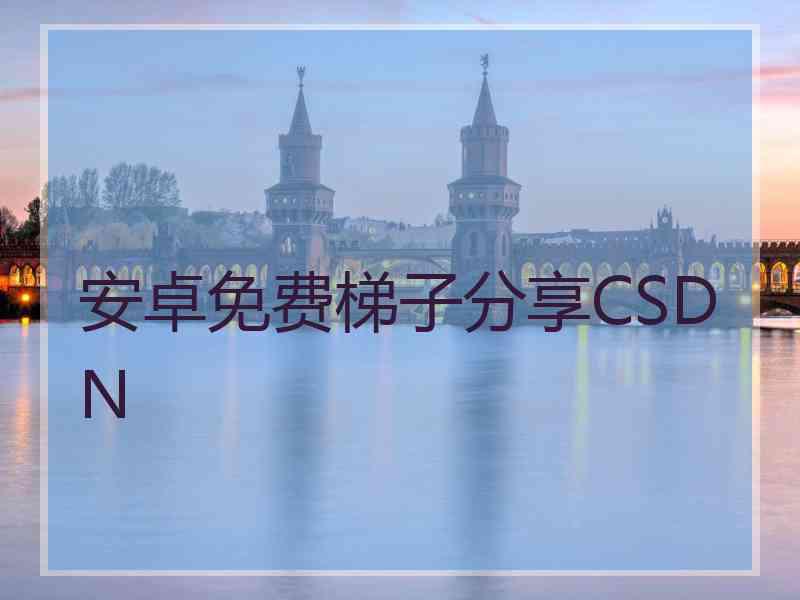 安卓免费梯子分享CSDN