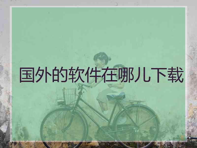 国外的软件在哪儿下载
