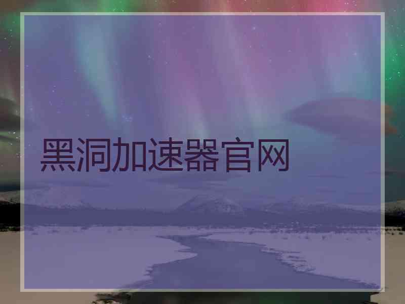 黑洞加速器官网