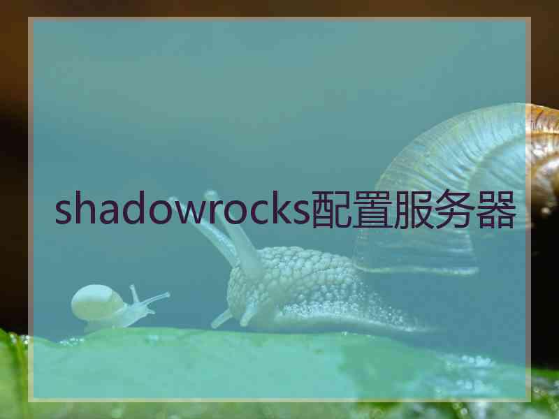 shadowrocks配置服务器