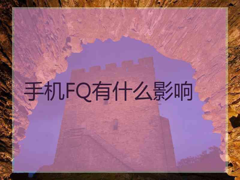 手机FQ有什么影响