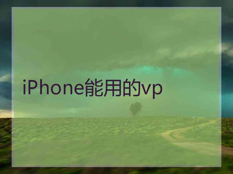 iPhone能用的vp