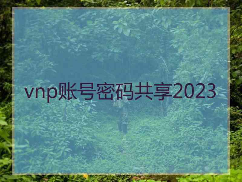 vnp账号密码共享2023