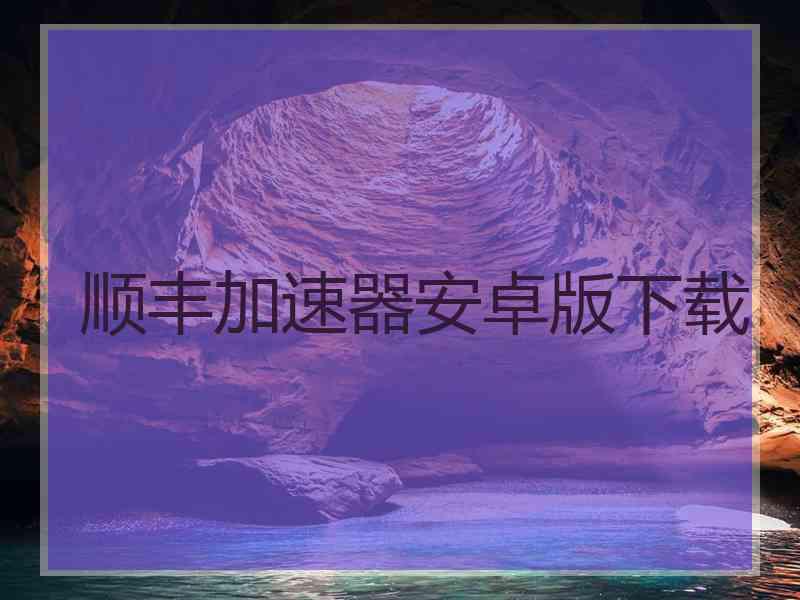 顺丰加速器安卓版下载