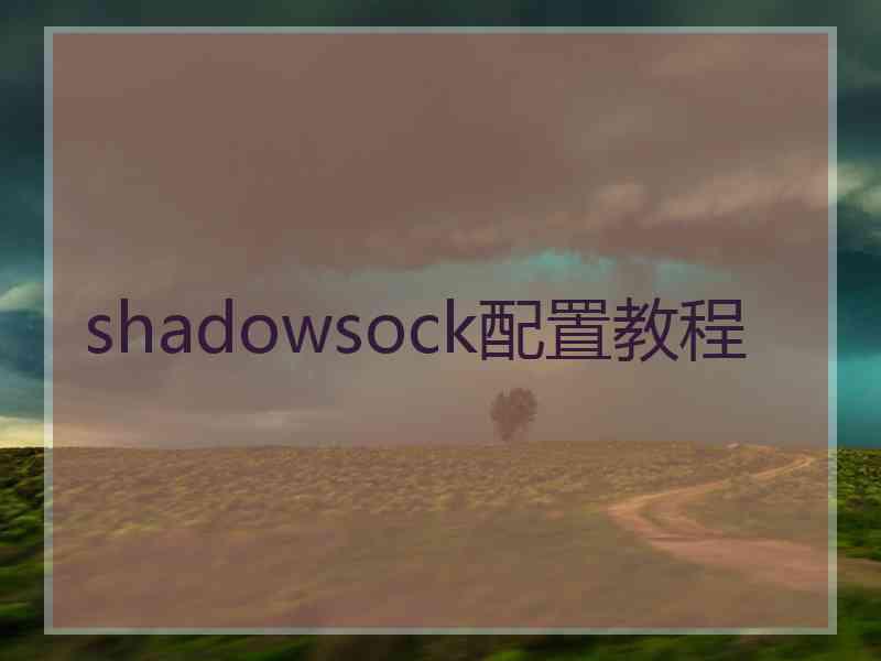 shadowsock配置教程