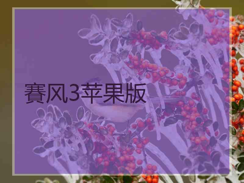 賽风3苹果版